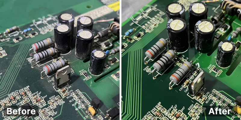 Reinigen-elektronischer-bauteile-mit-ultraschallreiniger-vorher-nachher